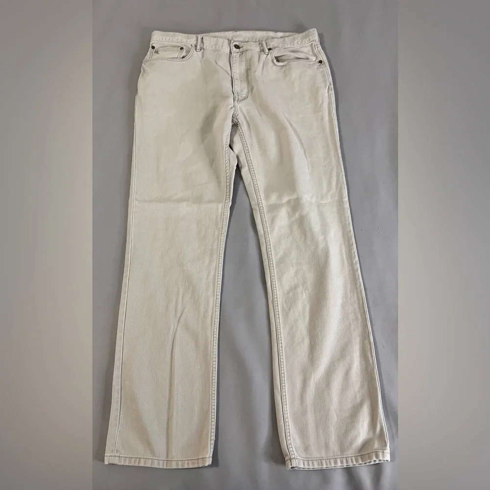 Polo Ralph‎ Lauren Pants Mens 38x32 Ivory  Corduroy Hampton Straight Leg